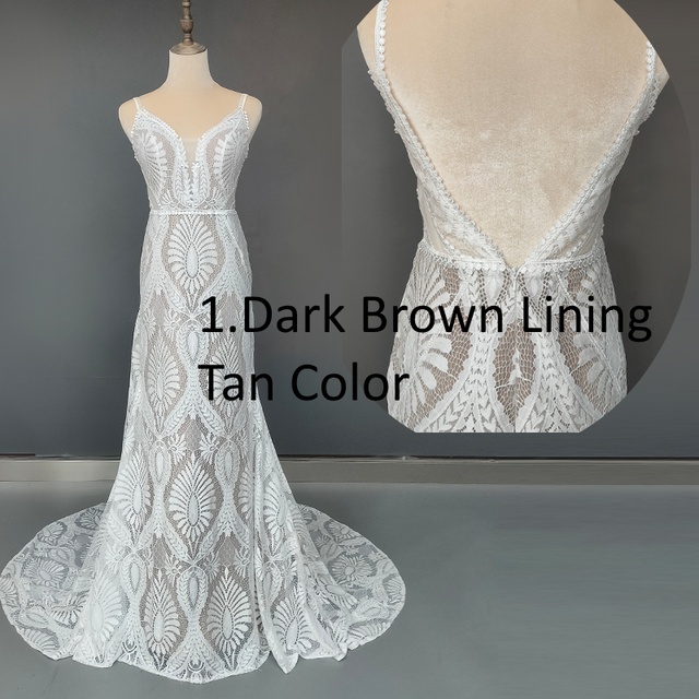 Vestido De Noiva Boho Chic Renda Decote V Alcinha Costas Nuas Praia - Imagem 3